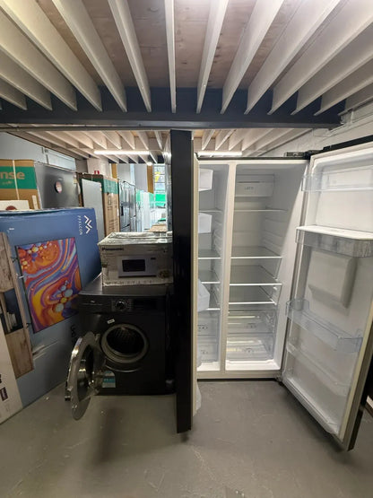 TCL 8.5 kgs washing machine Chiq 559L side by side door fridge freezer Falcon 55 inch Tv and free microwave